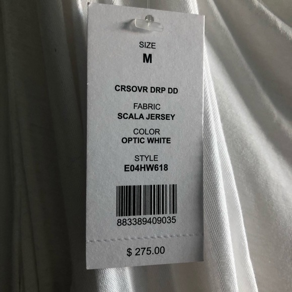 Helmut Lang White Crossover Draped Dress NWT - Picture 5 of 5